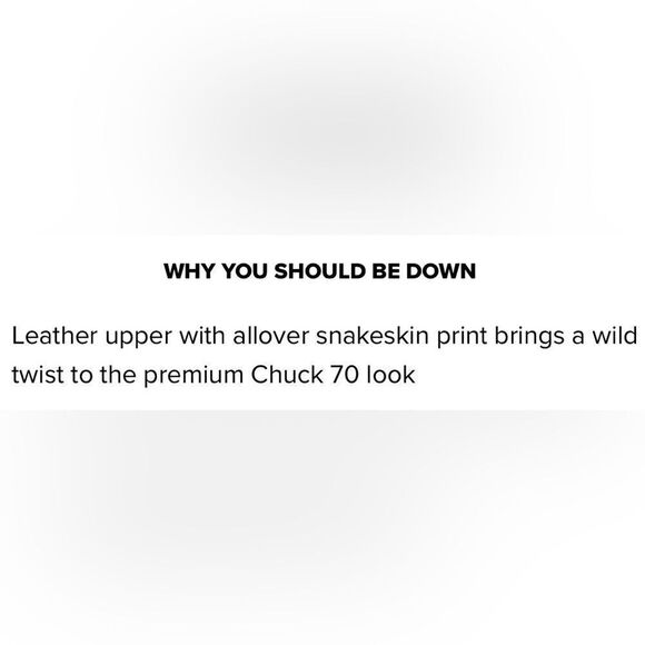 CONVERSE 11 M/13 W Unisex Black Genuine Snake Print Leather Skate Sneakers - Picture 4 of 15